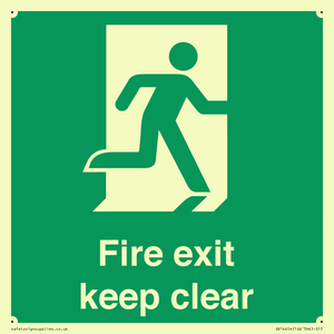 Fire exit keep clear
